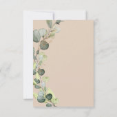 Invitation Eucalyptus Green Terracotta Elégant Mariage (Dos)