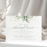 Invitation Eucalyptus Greenery Botanical Rehearsal<br><div class="desc">Beautiful rehearsal dinner Featuring watercolor eucalyptus and gold leaves. Perfect choice for spring and summer weddings.</div>