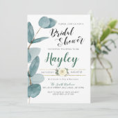Invitation Eucalyptus Greenery Bridal Douche (Debout devant)