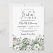 Invitation Eucalyptus Greenery Floral Bridal Shower (Devant)
