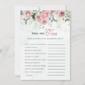 Invitation Eucalyptus Greenery Gold Leaves Bridal Shower game (Devant)