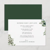 Eucalyptus Greenery Réception de mariage seulement