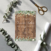 Invitation Eucalyptus Greenery & String Lights Graduation
