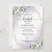 Invitation Eucalyptus Greenery Tea Party de mariée géométriqu (Devant)