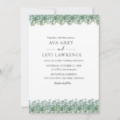 Invitation eucalyptus greenery wedding (Devant)