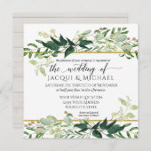 Invitation Eucalyptus Grove Greenery Rustic Winery Mariage (Devant / Derrière)
