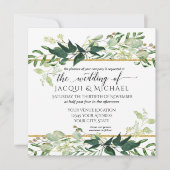 Invitation Eucalyptus Grove Greenery Rustic Winery Mariage (Devant)