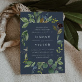 Invitation Eucalyptus Grove | Mariage botanique vert et marin