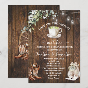 Invitation Eucalyptus Ils sont le parfait Matcha Western
