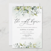 Invitation Eucalyptus la nuit avant le dîner de répétition (Devant)