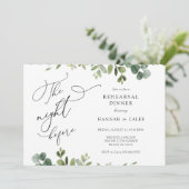 Invitation Eucalyptus La Nuit Avant Le Dîner De Répétition (Debout devant)