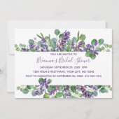 Invitation Eucalyptus Lavender Fête des mariées verte (Devant)