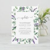 Invitation Eucalyptus Lavender Mariage de verdure mise à jour (Debout devant)
