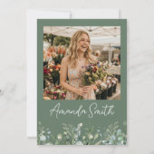 Invitation Eucalyptus Leaf Border Graduation Invite (Dos)