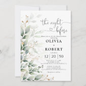 Invitation Eucalyptus Leaf La Nuit Avant L'Invitation (Devant)