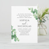 Invitation Eucalyptus Leaves Wedding. Outdoor Greenery Garden (Debout devant)