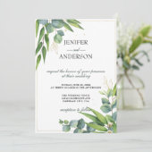 Invitation Eucalyptus Mariage à thème (Debout devant)