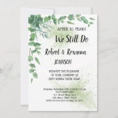 Invitation Eucalyptus Mariage Anniversaire de renouvellement  (Devant)