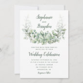 Invitation Eucalyptus Mariage de couronne succulent (Devant)