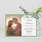 Invitation Eucalyptus Mariage de verdure Photo (Debout devant)