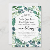 Invitation Eucalyptus Mariage écriture manuscrite (Devant)