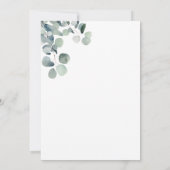 Invitation Eucalyptus Mariage soirée aquarelle (Dos)