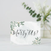 Invitation Eucalyptus Mariez-Nous Acceptez-Vous D'être Notre  (Debout devant)