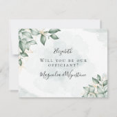 Invitation Eucalyptus Mariez-Nous Acceptez-Vous D'être Notre  (Dos)