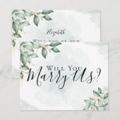 Invitation Eucalyptus Mariez-Nous Acceptez-Vous D'être Notre  (Devant / Derrière)