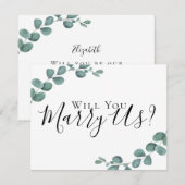 Invitation Eucalyptus Mariez-Vous Nous Accepteriez-Vous D'êtr (Devant / Derrière)