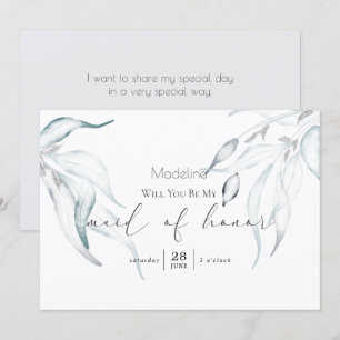 Invitation Eucalyptus Matron d'honneur Invit au printemps mod