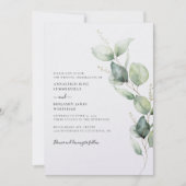 Invitation Eucalyptus Minimaliste Mariage d'aquarelle botaniq (Devant)