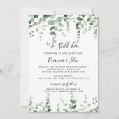 Invitation Eucalyptus Minimaliste Nous Continuons À Vow Renou (Devant)