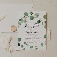 Eucalyptus Moderne Calligraphie Mariage Petit déje