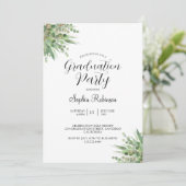 Invitation Eucalyptus Moderne Calligraphie Parti de Graduatio (Debout devant)