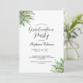 Invitation Eucalyptus Moderne Calligraphie Parti de Graduatio (Debout devant)