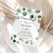 Invitation Eucalyptus Moderne Calligraphie Quinceañera