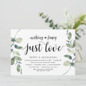 Invitation Eucalyptus Moderne, Célébration de Mariage Intime (Debout devant)