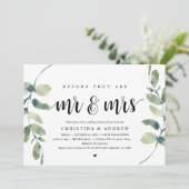 Invitation Eucalyptus Moderne, Dîner de Répétition de Mariage (Debout devant)