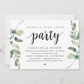 Invitation Eucalyptus moderne, Mariage Elopement Célébration (Devant)