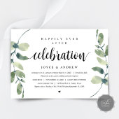 Invitation Eucalyptus moderne, Mariage Elopement Célébration
