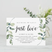 Invitation Eucalyptus Moderne,  Mariage Fuite de la Mariée (Debout devant)