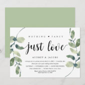 Invitation Eucalyptus Moderne,  Mariage Party Elopement (Devant / Derrière)