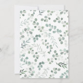 Invitation Eucalyptus Monogrammé Mariage (Dos)