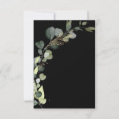 Invitation Eucalyptus Noir Blanc Mariage Brunch Douche (Dos)