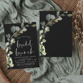 Invitation Eucalyptus Noir Blanc Mariage Brunch Douche