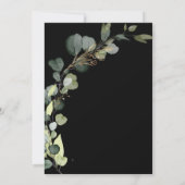 Invitation Eucalyptus Noir Blanc Mariage Brunch Douche (Dos)