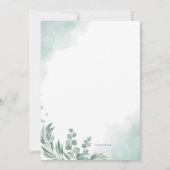 Invitation Eucalyptus Nouveau Enregistrer l'annonce de la dat (Dos)