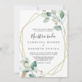 Invitation Eucalyptus Nuestra Boda Mariage (Devant)