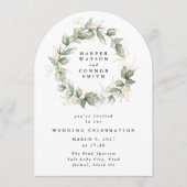 Invitation Eucalyptus Or Wreath Verdure Moss Sage Arch (Devant)
